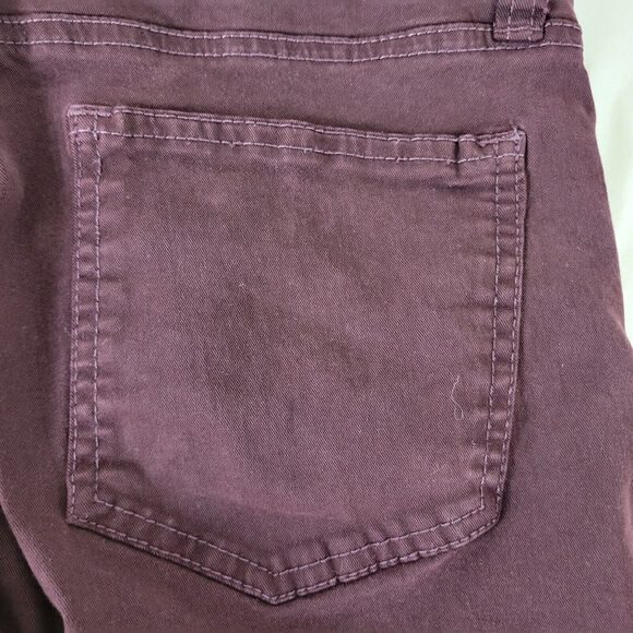 BDG Jeans Womens 29 Maroon‎ Denim Low Rise Jegging Zip Ankle W28 x L27.5 - Picture 14 of 16